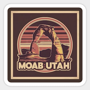 Moab Utah Arches Vintage Sunset Sticker